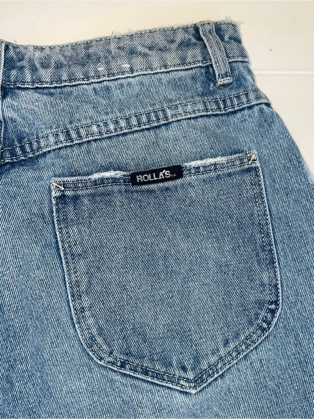 Rolla's Original Cropped Straight Distressed Ripped Blue Size 29 Aussie 11 High